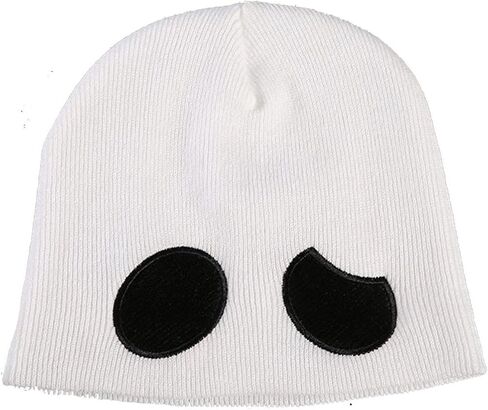 Moniku Team Skull Grunt Embroidered Beanie Knit Cap, White, One Size in Kuwait