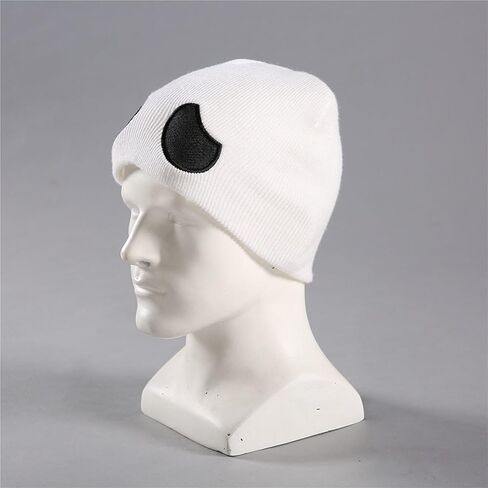 Moniku Team Skull Grunt Embroidered Beanie Knit Cap, White, One Size in Kuwait