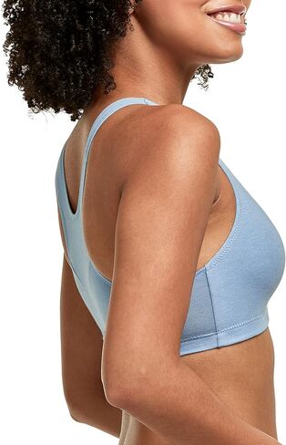 حمالة صدر نسائية Hanes X-Temp لاسلكية، حمالة صدر بلوفر مطاطية، حمالة صدر منخفضة التأثير Racerback، قطعتان in Kuwait