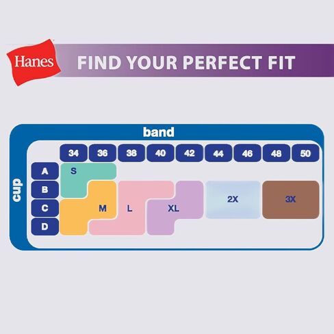 حمالة صدر نسائية Hanes X-Temp لاسلكية، حمالة صدر بلوفر مطاطية، حمالة صدر منخفضة التأثير Racerback، قطعتان in Kuwait