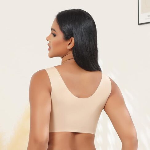 SANQIANG حمالات صدر بدون خياطة للنساء حمالة صدر لاسلكية بتصميم خفيف بدون سلك داخلي حمالات صدر رياضية منخفضة التأثير مريحة حمالة صدر يومية in Kuwait