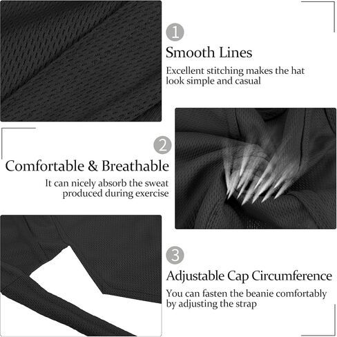 Geyoga 6 قطع Do Rags قبعة صغيرة ممتصة للعرق قبعة التبريد Durags جمجمة قبعة دراجة نارية رئيس التفاف باندانا للرجال والنساء in Kuwait