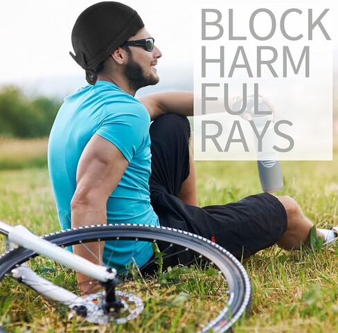 Geyoga 6 قطع Do Rags قبعة صغيرة ممتصة للعرق قبعة التبريد Durags جمجمة قبعة دراجة نارية رئيس التفاف باندانا للرجال والنساء in Kuwait