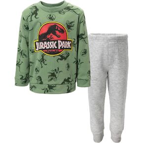 Jurassic World Jurassic Park T-Rex Fleece Pullover Sweatshirt and Pants Set Infant to Big Kid