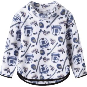 Mud Kingdom Little Boys Girls Polar Fleece Pullover Sweatshirts Lightweight Mock Neck Long Sleeve Warm Casual Winter