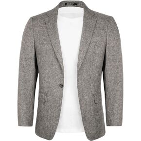 Alizeal Men's Casual Suit Jacket Sports Coat Business Suit One Button