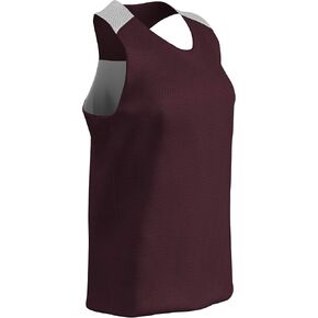 CHAMPRO womens Middie Girls' Jersey Middle Reversible Girls Lacrosse Polyester Pinnie, Maroon,white, Large US in Saudi Arabia
