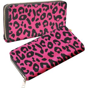 WIRESTER PU Leather Clutch Purse Card Holder Wallet, Zip Around Long Wallet for Women - English Bulldog Funny Playful Postures in Saudi Arabia