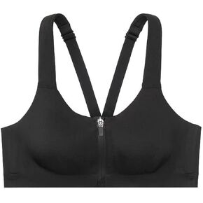 Victoria's Secret Knockout Underwire Sports Bra Zipper Front Closure, High Impact Sports Bras for Women (34B-38DDD)