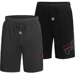 Fila Men's 100% Brushed Jersey Pajama Night Sleep Short, Various Pack Size Options (Single Pack or 2 Pack) in Saudi Arabia