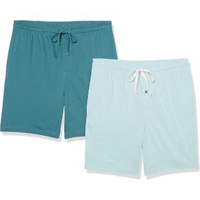 Amazon Essentials Men's Cotton Pajama Shorts, Pack of 2