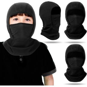 3 Pieces Kids Balaclava Hat Winter Ski Face Covering Windproof Thermal Neck Warmer Gaiter for Cold Weather Outdoor Sports in Kuwait