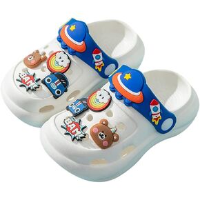 JSSTSHZH Toddler Kids Clogs Boys Girls Garden Shoes Cartoon Slides Sandals Children Beach Slipper Slides in Saudi Arabia