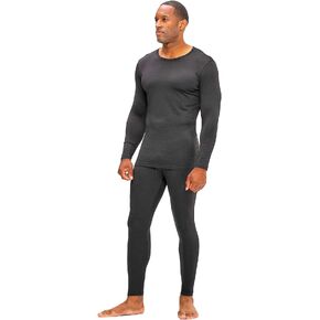 DEVOPS Men's Thermal Underwear Long Johns Set with Fleece Lined