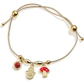 Alex and Ani Seasonal Collection Expandable Pull Chain Bracelet for Women, Luck Multi Charm, Shiny Gold Finish, 2 to 3.5 in in Kuwait