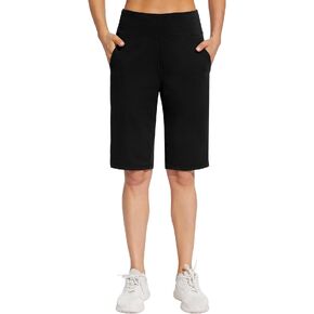 movvoche Women Long Shorts 12" Knee Length Casual Workout Athletic Swim Board Bermuda Shorts