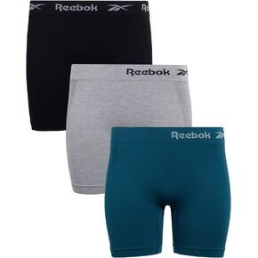 Reebok Women's Underwear - Seamless Long Leg Boyshort Panties (3 Pack)