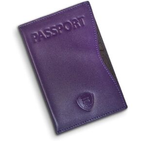 Alban RFID Passport Holder Women Men RFID Blocking Travel Passport Wallet Case Genuine Leather Passport Cover porta pasaporte