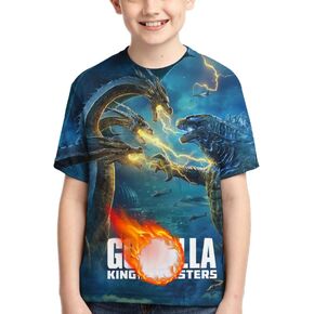 تي شيرت Midz Teen Shirt Monster Dinosaur تي شيرت مطبوع ثلاثي الأبعاد للأولاد والبنات تي شيرت برقبة دائرية وأكمام قصيرة in Kuwait