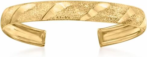Canaria 10kt Yellow Gold Striped Toe Ring in Saudi Arabia