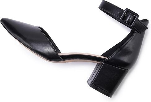 LAICIGO Women's Pointed Toe Pumps Ankle Strap Buckle Chunky Block Heel Dress D'Orsay Shoes in Kuwait