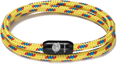 BTEYIVTA Handmade Nautical Rope Bracelet for Men Women & Teens Sunproof Colorfast Surfer Bracelet Beach Jewelry Birthday Gift for Him in Kuwait