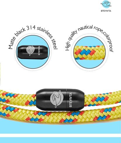 BTEYIVTA Handmade Nautical Rope Bracelet for Men Women & Teens Sunproof Colorfast Surfer Bracelet Beach Jewelry Birthday Gift for Him in Kuwait
