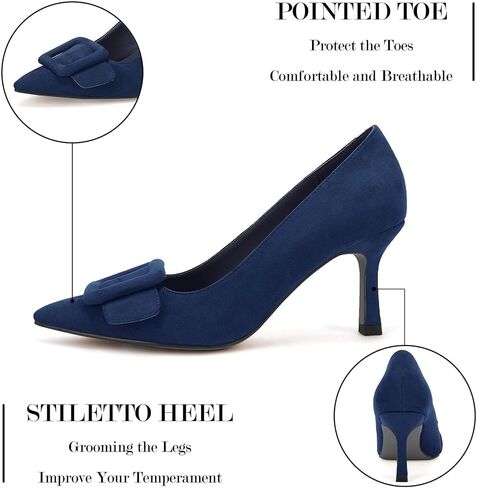 Coutgo Women's Closed Pointed Toe Pumps Stiletto High Heels Wedding Party Dress Shoes in Saudi Arabia