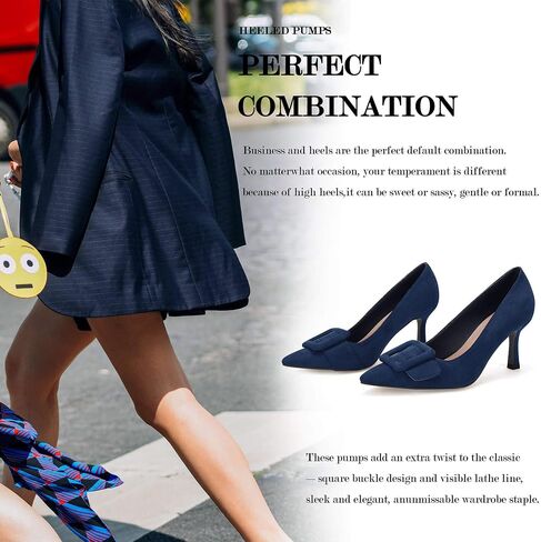 Coutgo Women's Closed Pointed Toe Pumps Stiletto High Heels Wedding Party Dress Shoes in Saudi Arabia