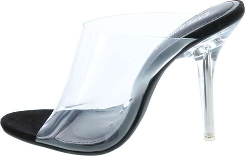 CAPE ROBBIN Allure Women's Dressy Peep Toe Clear Transparent Strap Slip On Clear Heels in Saudi Arabia