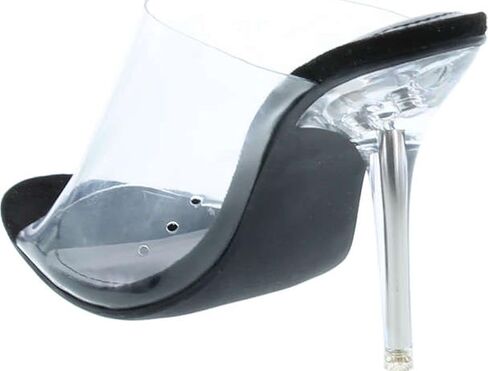 CAPE ROBBIN Allure Women's Dressy Peep Toe Clear Transparent Strap Slip On Clear Heels in Saudi Arabia