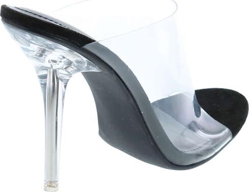 CAPE ROBBIN Allure Women's Dressy Peep Toe Clear Transparent Strap Slip On Clear Heels in Saudi Arabia