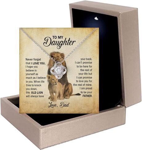 To My Daughter Necklace, Daughter Gifts From Dad, Father Daughter Necklace Love Knot, Daughter Necklace From Dad, Birthday Gifts For Daughter From Dad, Christmas Gift For Daughter in Kuwait