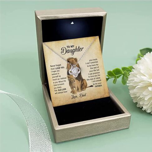 To My Daughter Necklace, Daughter Gifts From Dad, Father Daughter Necklace Love Knot, Daughter Necklace From Dad, Birthday Gifts For Daughter From Dad, Christmas Gift For Daughter in Kuwait
