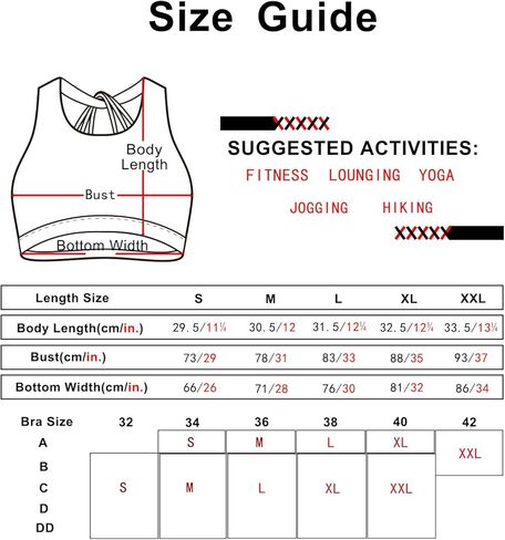 icyzone Women's Padded Strappy Workout Running Sports Bras Medium Impact in Kuwait