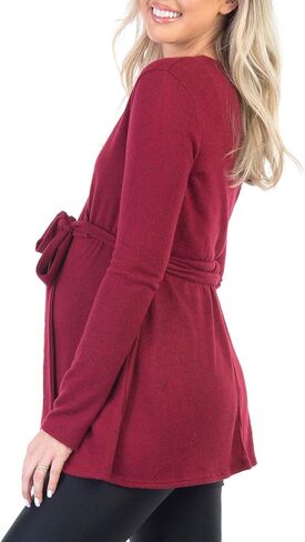 تونيك نسائي للحوامل ملفوف صناعي مع حزام خصر in Kuwait