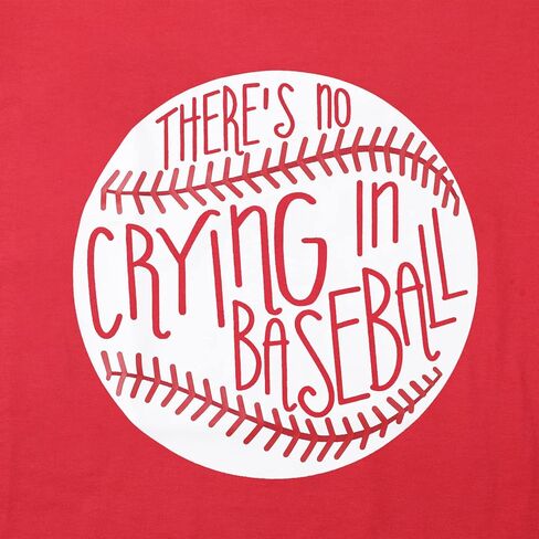 Theres No Crying in Baseball T Shirt Women Baseball Mom Graphic Tees Casual Short Sleeve Tops Baseball T-Shirt in Kuwait