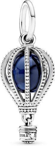PANDORA Jewelry Blue Hot Air Balloon Travel Crystals Charm in Sterling Silver in Saudi Arabia