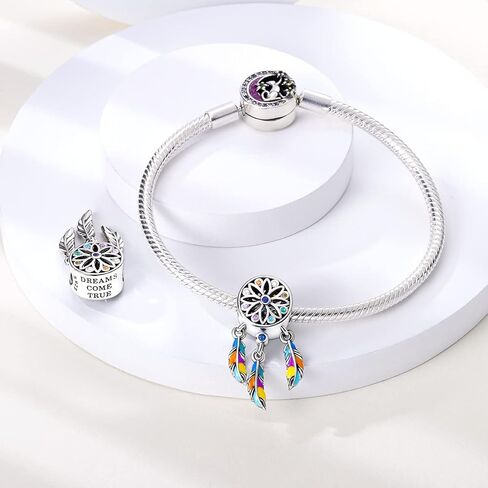 Hapour 925 Sterling Silver Charms Fit for Charm Bracelets Pendant Bead Pet Sun Heart Charm, Bracelet & Necklace Jewelry Bead for Women in Kuwait