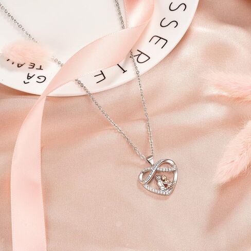 JOGDIAM Mothers Day Gifts for Grandma Granddaugther, Infinity Heart Pendant Birthday Christmas Jewelry Gifts for Women Girls in Saudi Arabia