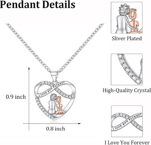 JOGDIAM Mothers Day Gifts for Grandma Granddaugther, Infinity Heart Pendant Birthday Christmas Jewelry Gifts for Women Girls in Saudi Arabia