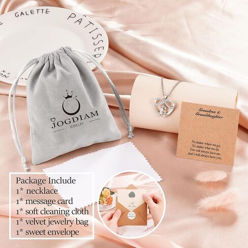 JOGDIAM Mothers Day Gifts for Grandma Granddaugther, Infinity Heart Pendant Birthday Christmas Jewelry Gifts for Women Girls in Saudi Arabia