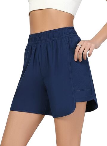 GymSmart Women's 5" Quick Dry Swim Board Shorts with Pockets UPF 50+ Swimsuit Bottom Trunks Beach Shorts for Women with Liner in Kuwait