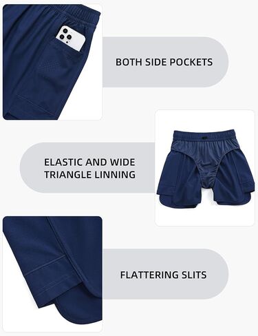 GymSmart Women's 5" Quick Dry Swim Board Shorts with Pockets UPF 50+ Swimsuit Bottom Trunks Beach Shorts for Women with Liner in Kuwait