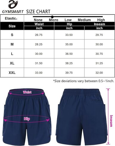 GymSmart Women's 5" Quick Dry Swim Board Shorts with Pockets UPF 50+ Swimsuit Bottom Trunks Beach Shorts for Women with Liner in Kuwait
