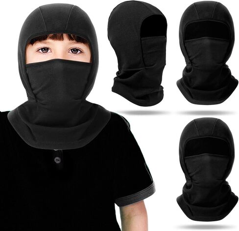 3 Pieces Kids Balaclava Hat Winter Ski Face Covering Windproof Thermal Neck Warmer Gaiter for Cold Weather Outdoor Sports in Kuwait