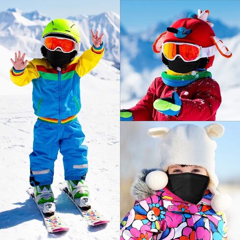 3 Pieces Kids Balaclava Hat Winter Ski Face Covering Windproof Thermal Neck Warmer Gaiter for Cold Weather Outdoor Sports in Kuwait