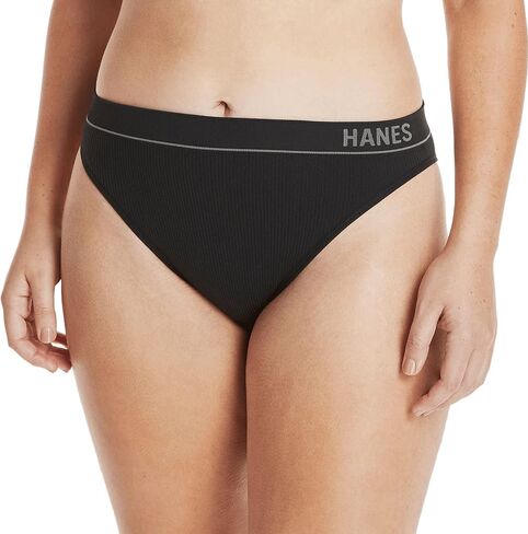 مجموعة سراويل داخلية نسائية من Hanes Originals بدون خياطة مضلعة عالية الارتفاع، ألوان متنوعة، 6 قطع in Saudi Arabia