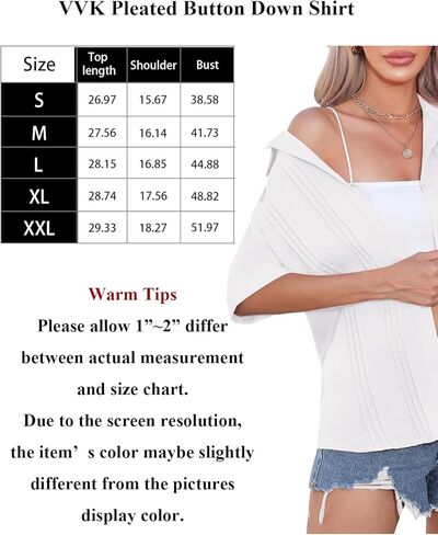 VVK المرأة قصيرة الأكمام القطن قميص كتان عادية الياقة زر أسفل قميص الخامس الرقبة مطوي القمم بلوزات عادية in Kuwait