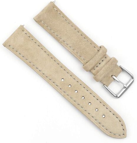 Onthelevel Suede Watch Strap-18mm 19mm 20mm 22mm 24mm Suede Leather with Black Leather Back Watch Band for Men or Women in Kuwait